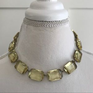 Yellow Gemstone Citrine Like Choker Necklace